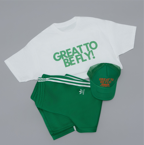 Nutri Facts Graphic Tee – White/Kelly Green