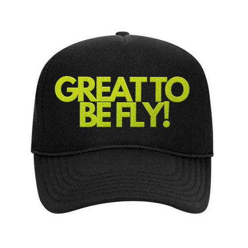 Logo Trucker - Black w/Neon Embroidery