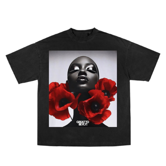 “Give Her Flowers" Tee – Black