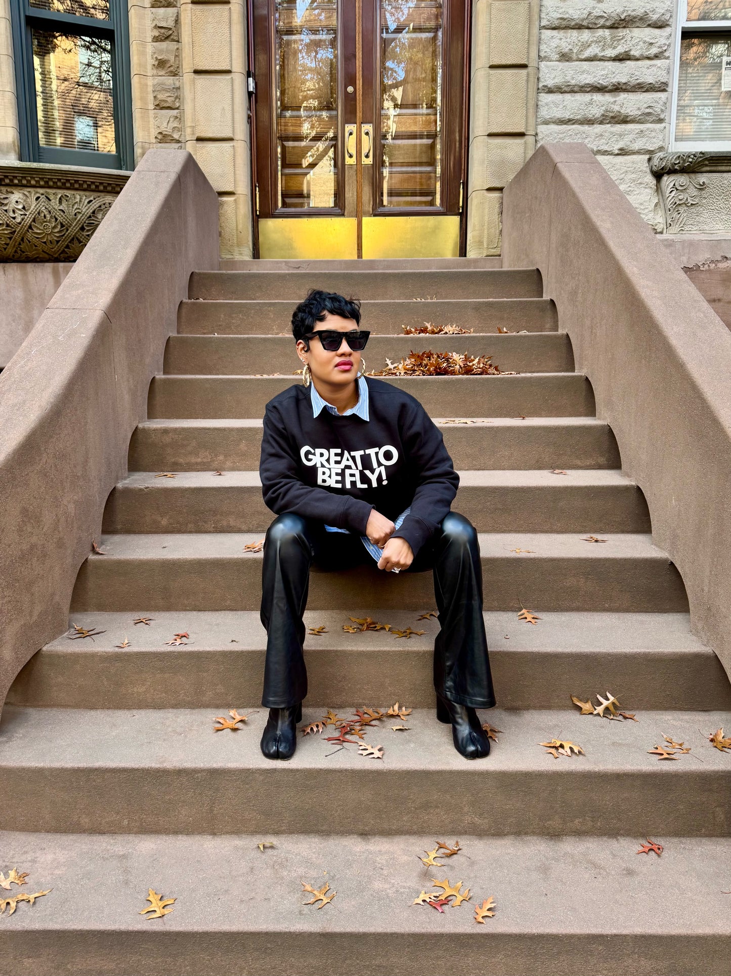 Great To Be Fly!  Logo Sweatshirt - Blk/White
