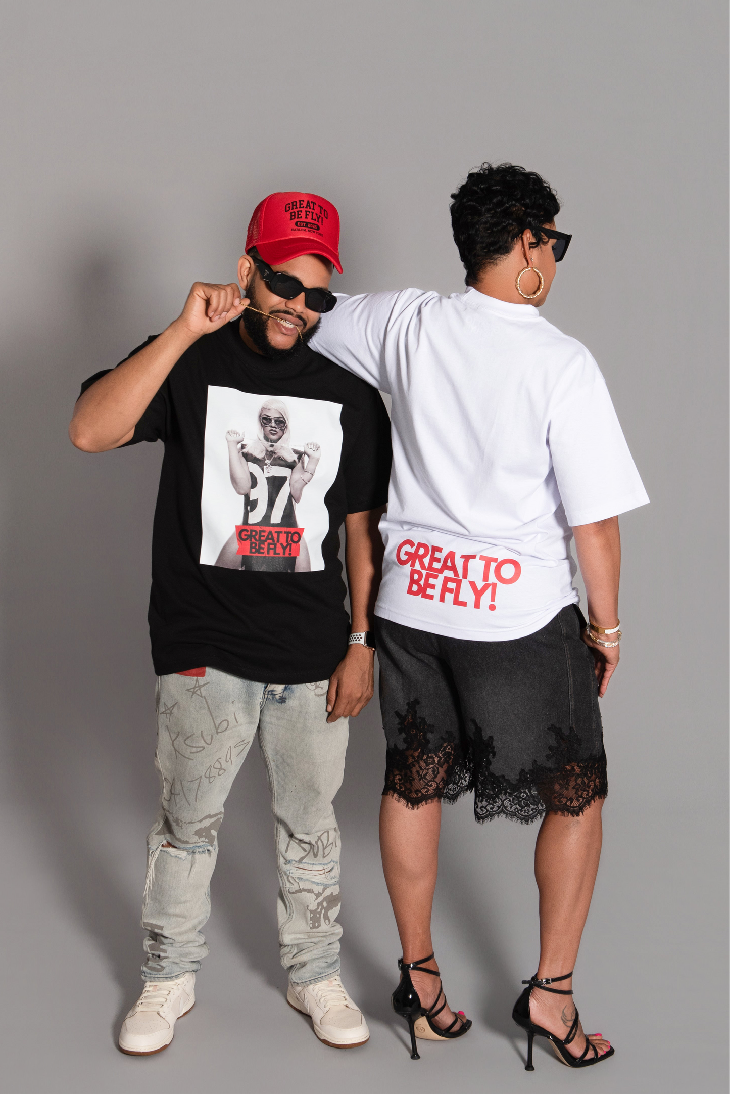 GREAT TO BE FLY! Trucker Hat – Red & Black