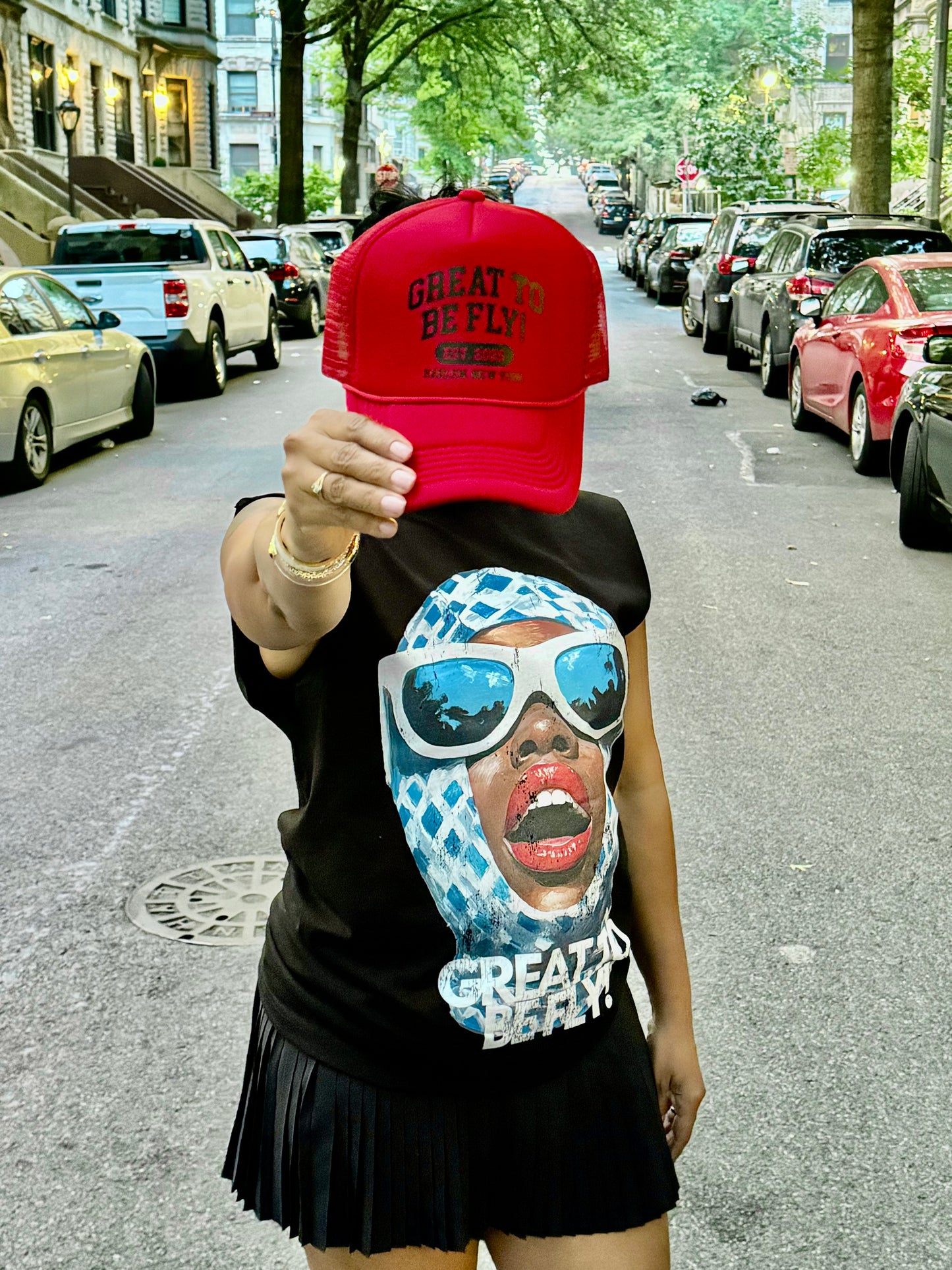 GREAT TO BE FLY! Trucker Hat – Red & Black