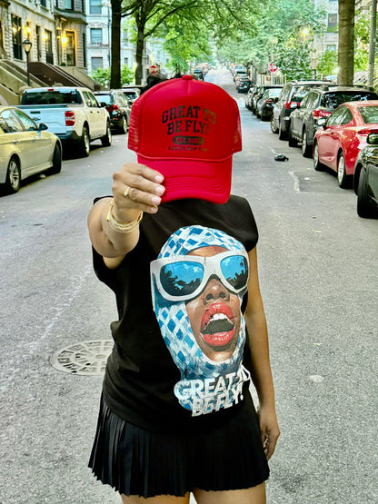 GREAT TO BE FLY! Trucker Hat – Red & Black
