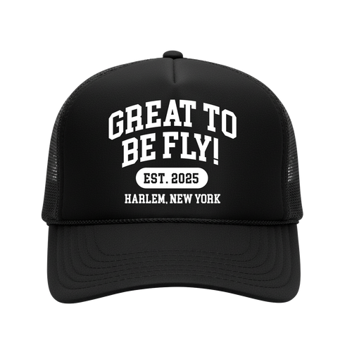 GREAT TO BE FLY! Trucker Hat – Black