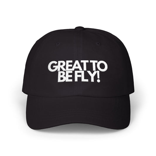 Logo Dad Cap - Black w/White Embroidery