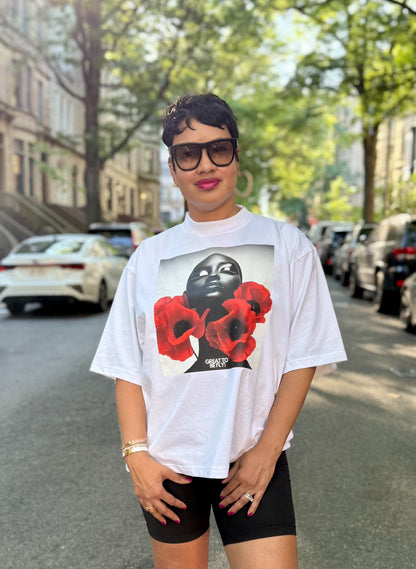 “Give Her Flowers" Tee – White